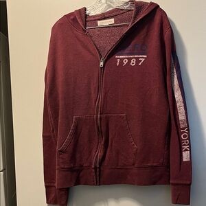Aeropostale Burgundy Zip-Up Jacket